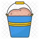 Kid And Baby Playtime Sand Bucket Icon