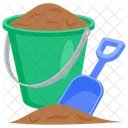 Sand Bucket Beach Bucket Kids Bucket Icon