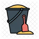 Sand Bucket Play Children Icon