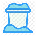 Sand Bucket Summer Beach Toy Icon