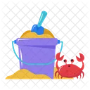 Sand Bucket Play Shovel Icon