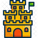 Sand Castle Becach Toy Icon