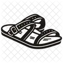 Sandalias Negras Zapatos  Icono