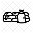 Sandbags Disaster Water Icon