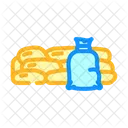 Sandbags Disaster Water Icon