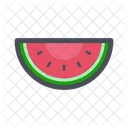 Sandia Fruta Rebanada Icono