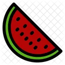 Sandia Rebanada Fruta Icono