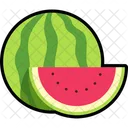 Sandia Con Rebanadas Sandia Fruta Icono