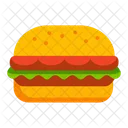 Sandwich A La Viande Fast Food Sain Icône
