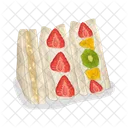 Sándwich de frutas  Icono