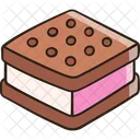 Sandwich De Helado Postre Galletas Icono