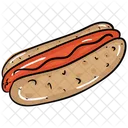 Hot Dog Sandwich De Hot Dog Comida Rapida Icono