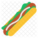 Sandwich De Hot Dog Cocina Comida Rapida Icono