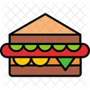 Sandwich Food Bread Fast Burger Lunch Breakfast Fast Food Meal Snack Icon