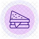 Sandwich Color Circle Icon Icon