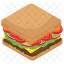 Sandwich Collations Pain Grille Icône