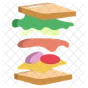 Sandwich Fast Food Breakfast Icône