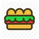 Comida Pan Sandwich Icono