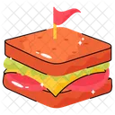 Sandwich Bread Breakfast Icône