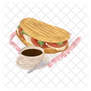 Sandwich Comida Cafe Icono