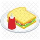 Sandwichplatte Brotsandwich Kasesandwich Symbol