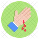 Sangramento Na Mao Ferimento Na Mao Corte Na Mao Icon