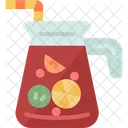 Sangria Strawberry Cocktail Symbol