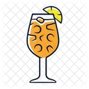 Sangria Mit Fuss Glas Symbol