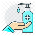 Antibacterial Antivirus Hand Sanitizer Icon