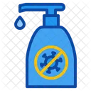 Gel Soap Bottles Disinfect Sanitize Virus Coronavirus Covid Icon