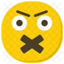 Emoji Emoticone Smiley Sans Voix Icône