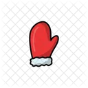 Santa Gloves Outline Filled Santa Christmas Icon