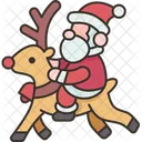 Santa Riding Christmas Icon