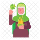 Santa Brigida Nina Del Trebol Nina De Patricio Icono
