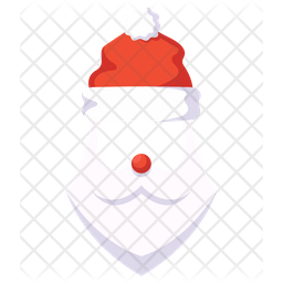 Santa Claus Face Icon - Download in Flat Style