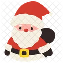 Santa Cartoon Man Icon