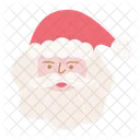 Santa Claus Red Hat White Beard Icon