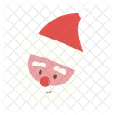 Santa Claus Red Hat White Beard Icon