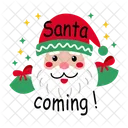 Santa Coming Christmas Festival Icon