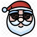 Santa Cool Cool Emoji Icône