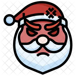 Papá Noel enojado Emoji Icono