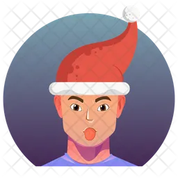 Santa Face Emoji Icon