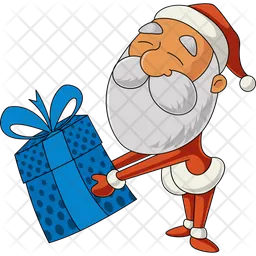 Santa Giving Gift  Icon