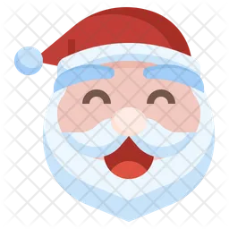 Santa Happy Emoji Icon