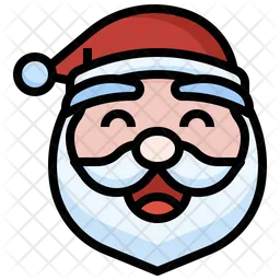 Santa Happy Emoji Icon