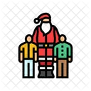 Santa Claus Hugging Icon