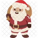 Santa Christmas Elements Christmas Ornament Icon