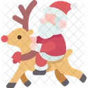 Santa Riding Christmas Icon