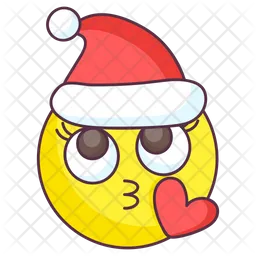 Santa Kiss Emoji Emoji Icon