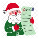 Santa List Checklist Gift List Icon